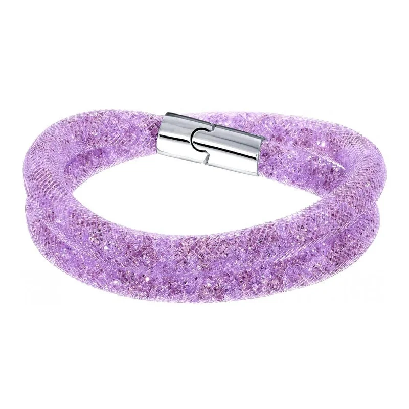 ladies bracelets chic-Swarovski Women's Bracelet - Stardust 15" Inch Purple Crystal Double Wrap | 5140103