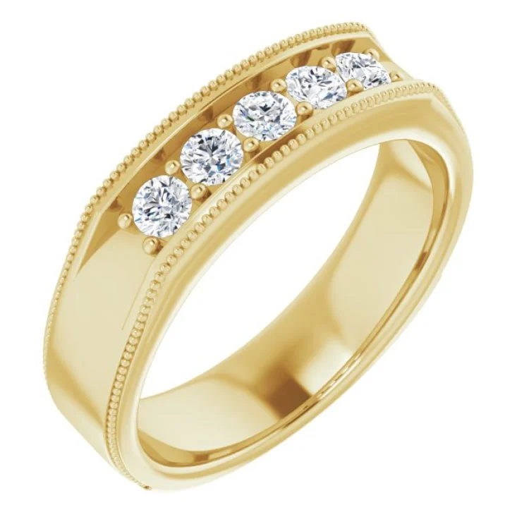 Ladies rings tide shine -14K Yellow 1/2 CTW Natural Diamond Ring