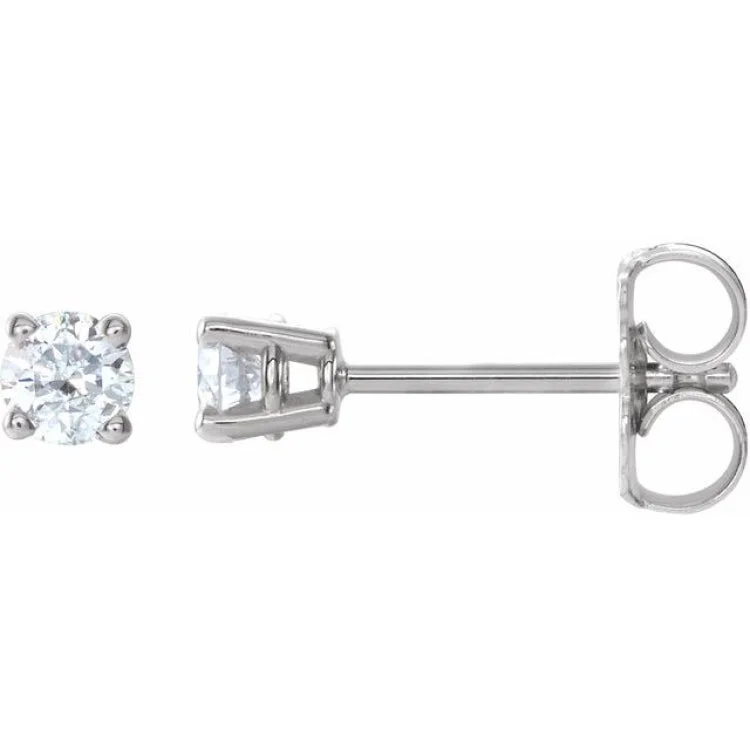 Ladies earrings jet shine -Platinum 1/4 CTW Natural Diamond Stud Earrings