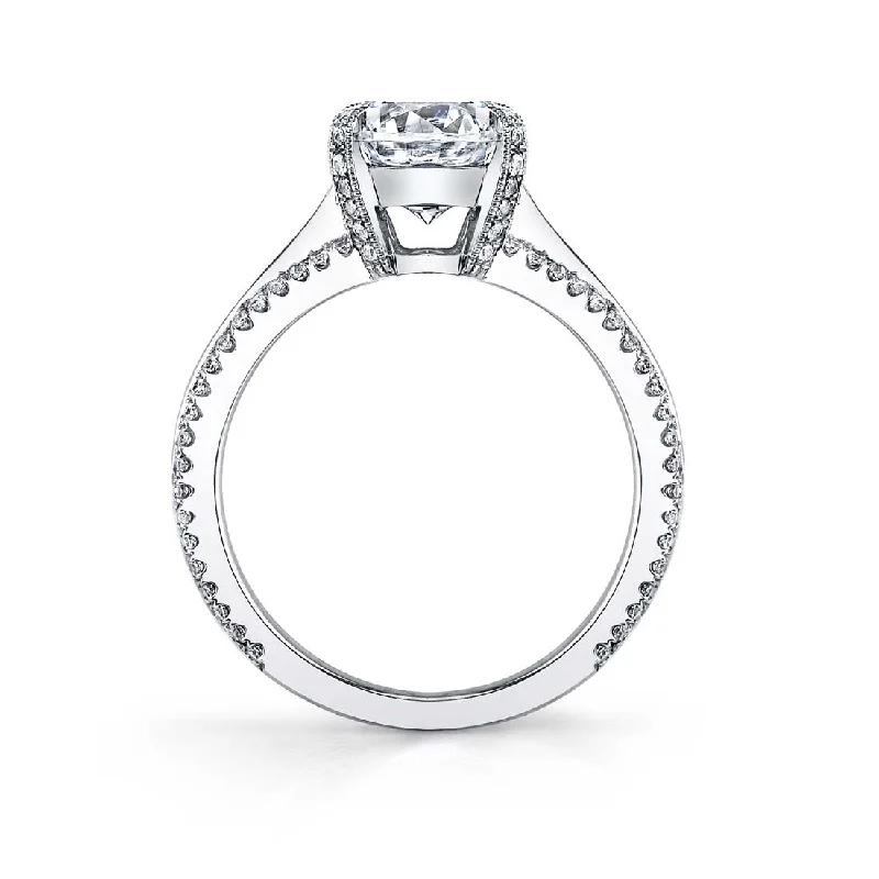 Ladies engagement rings queen shine -Sylvie Unique Solitaire Engagement Ring SY455