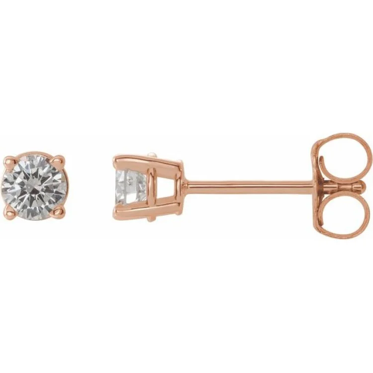 Ladies earrings lush glow -14K Rose 1/3 CTW Natural Diamond Stud Earrings