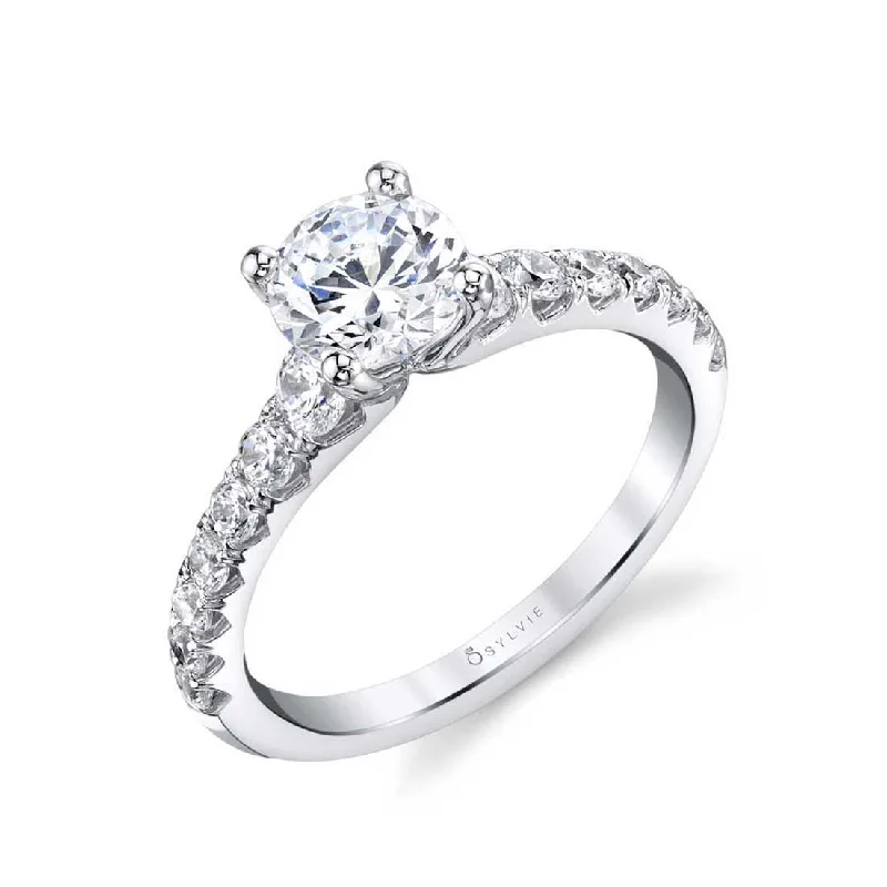 Ladies engagement rings next shine -Sylvie Solitaire Engagement Ring S1860