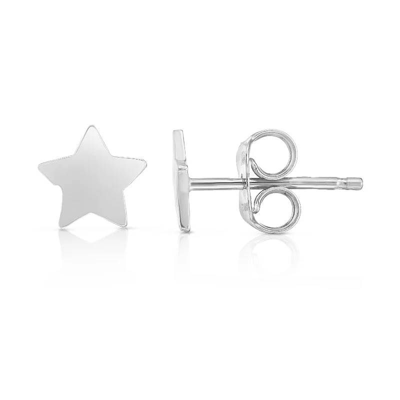 Ladies earrings mix radiance -14K Gold Polished Star Stud Earring