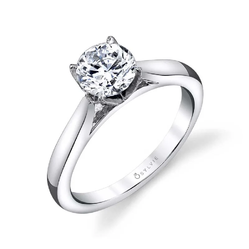 Ladies engagement rings lore radiance -Sylvie Modern Solitaire Engagement Ring S1300