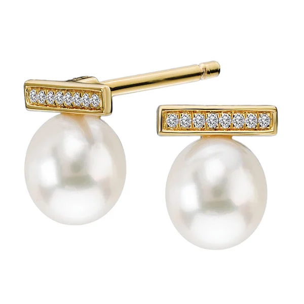 Ladies earrings frost radiance -Ladies Fashion Pearl Earrings