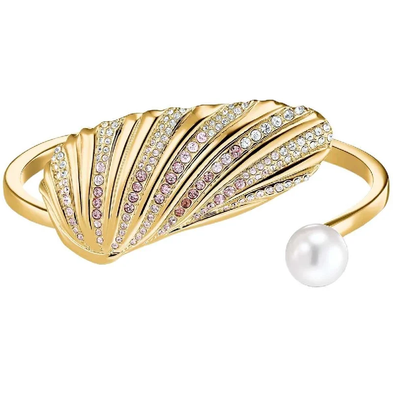 ladies bracelets silver-Swarovski Women's Bracelet - Shell Yellow Gold Plated Crystal Pearl | 5520665