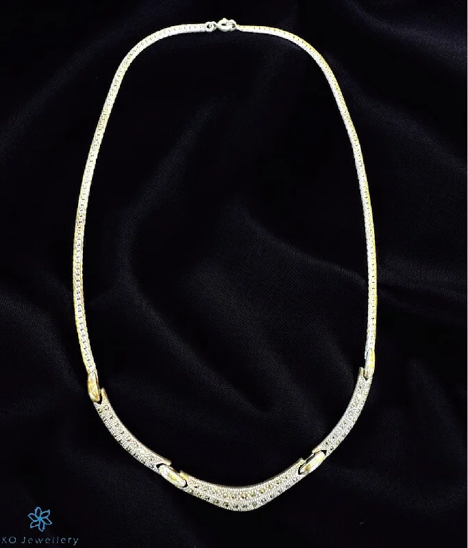 ladies necklaces y shaped-The Akshiti Silver Marcasite Necklace