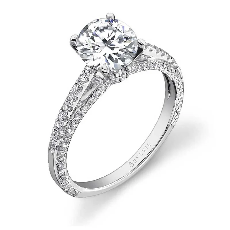 Ladies engagement rings wild radiance -Sylvie Modern Solitaire Engagement Ring SY126