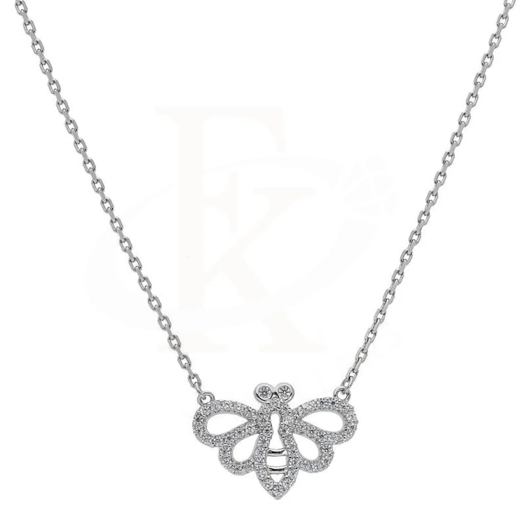 ladies necklaces budget friendly-Sterling Silver 925 Butterfly Necklace - FKJNKL1903