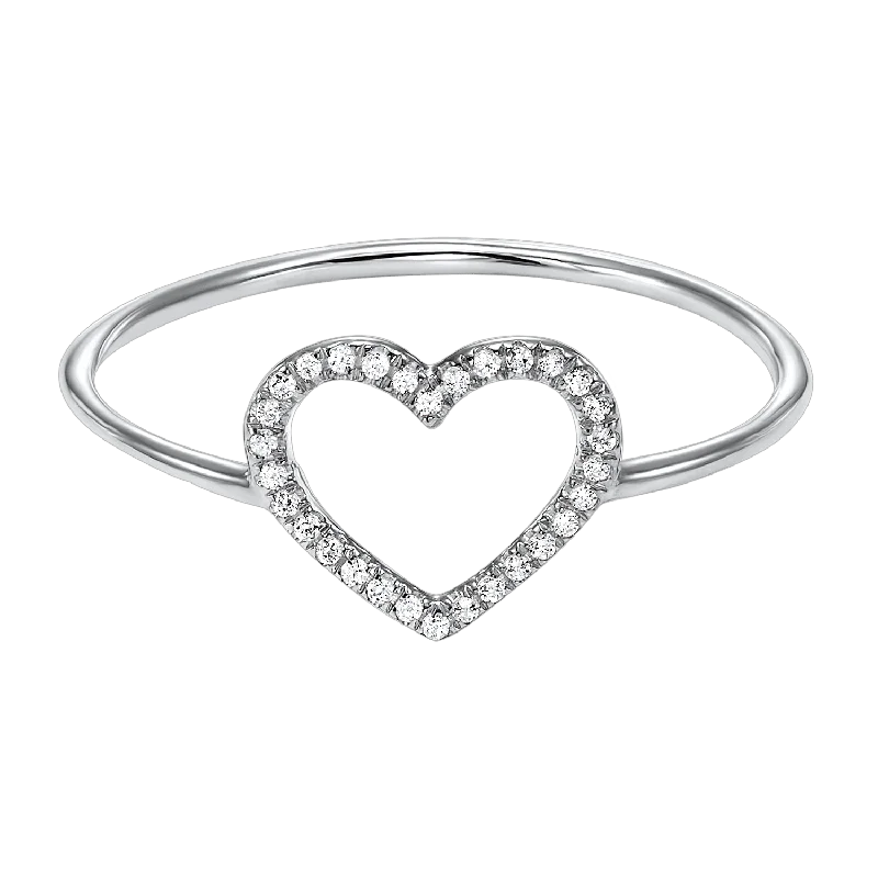 Ladies rings stem charm -Heart Shaped Fashion Ring