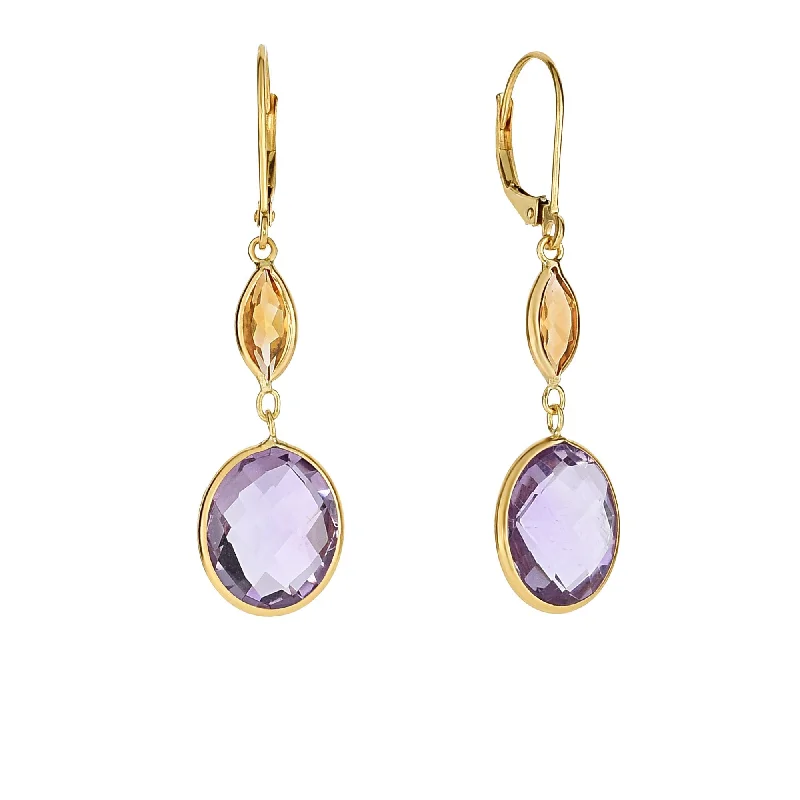 Ladies earrings coast radiance -14K Gold Semi-Precious Drop Earrings