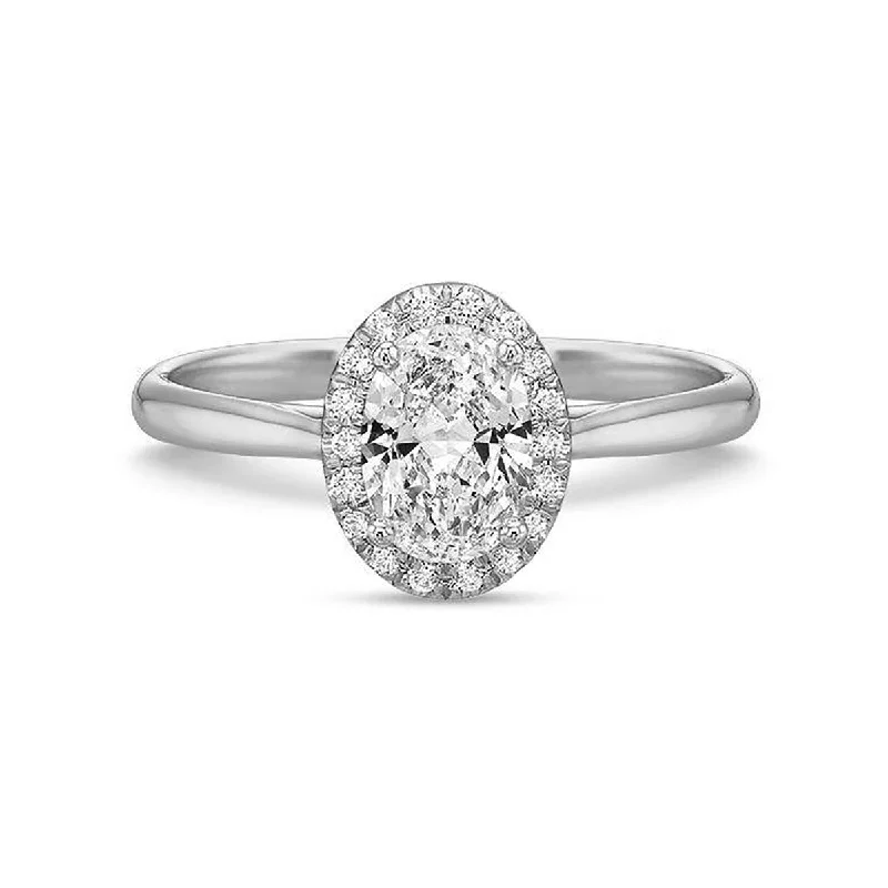 Ladies engagement rings ray shine -New Aire Diamond Halo Engagement Ring Setting