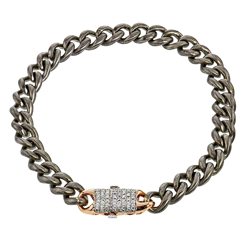 ladies bracelets bold-Men's Titanium Bracelet In 18k Gold With Diamonds BT1017