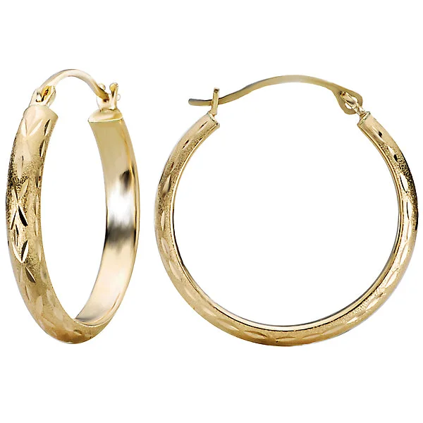 Ladies earrings curl shine -Ladies Fashion Hoop Earrings