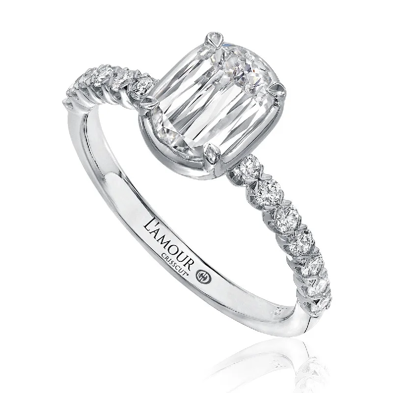 Ladies engagement rings hope charm -L'Amour Crisscut Brilliant Diamond Engagement Ring