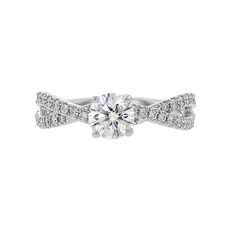 Ladies engagement rings trunk radiance -Hearts on Fire Platinum Diamond Engagement Ring