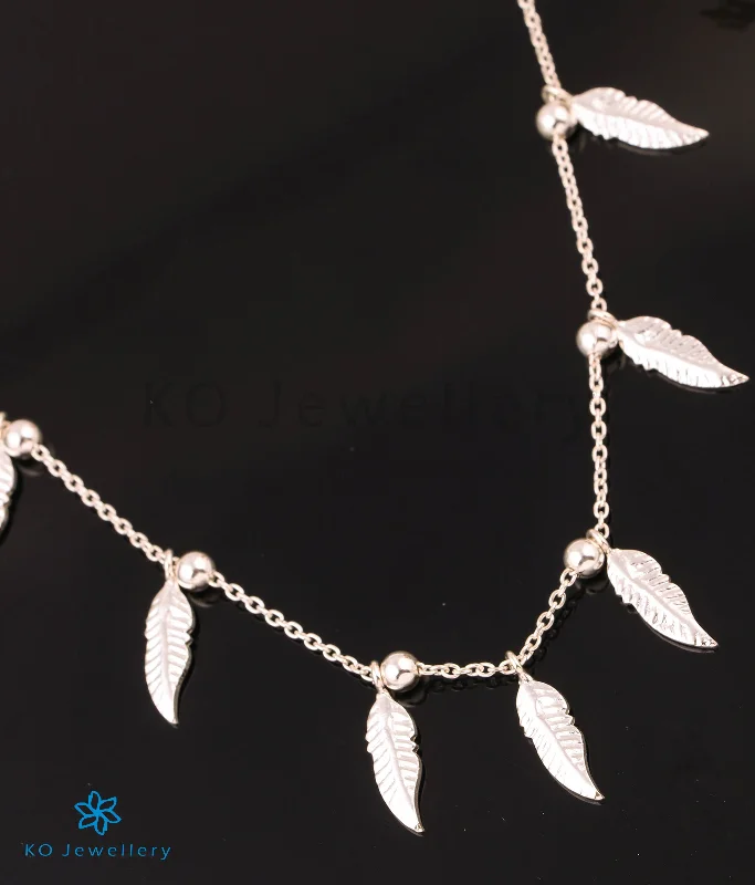 ladies necklaces clearance-The Flock of Feathers Silver Necklace