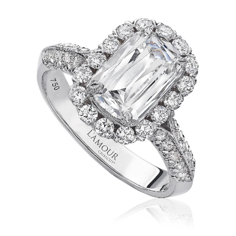 Ladies engagement rings fade shine -LAmour Crisscut Diamond Classic Engagement Ring