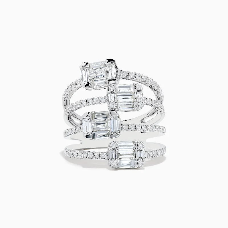 Ladies rings fierce radiance -Classique 14K White Gold Diamond Ring