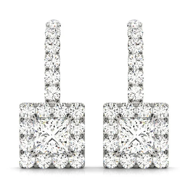 Ladies earrings fate charm -Halo Diamond Earring