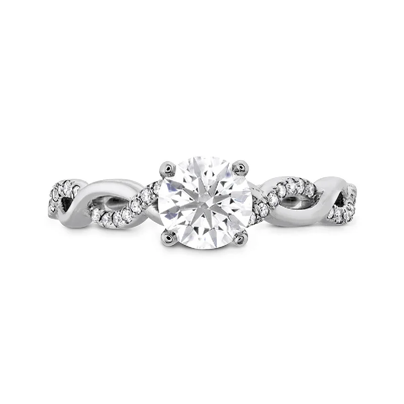 Ladies engagement rings flash radiance -Destiny Lace HOF Engagement Ring Setting