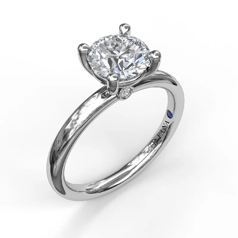 Ladies engagement rings mindful radiance -Fana Classic Round Cut Solitaire Engagement Ring 3842