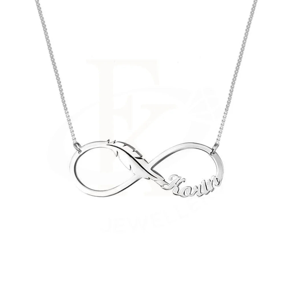 ladies necklaces mixed metal-Silver 925 Infinity Name Necklace - FKJNKL1930