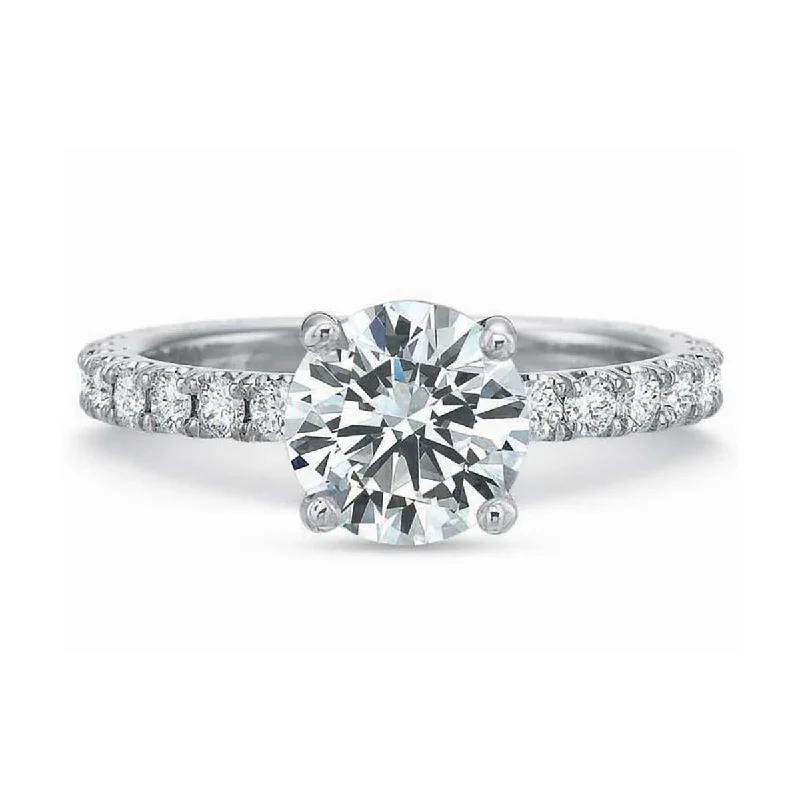 Ladies engagement rings jazz sparkle -Comfort Fit Diamond Engagement Ring Setting