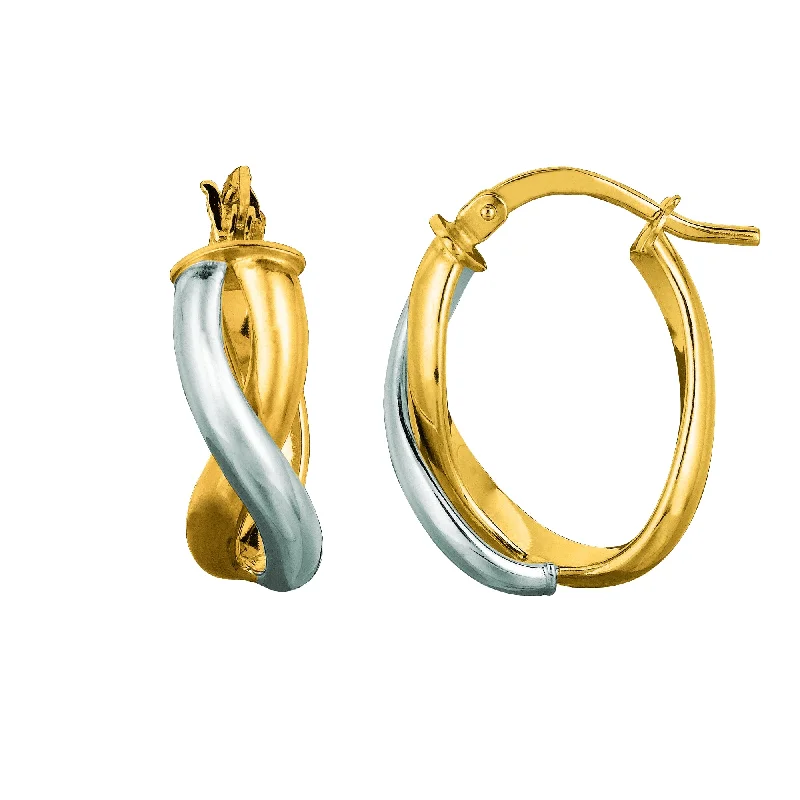 Ladies earrings blaze glow -14K Gold Freeform Hoop Earring