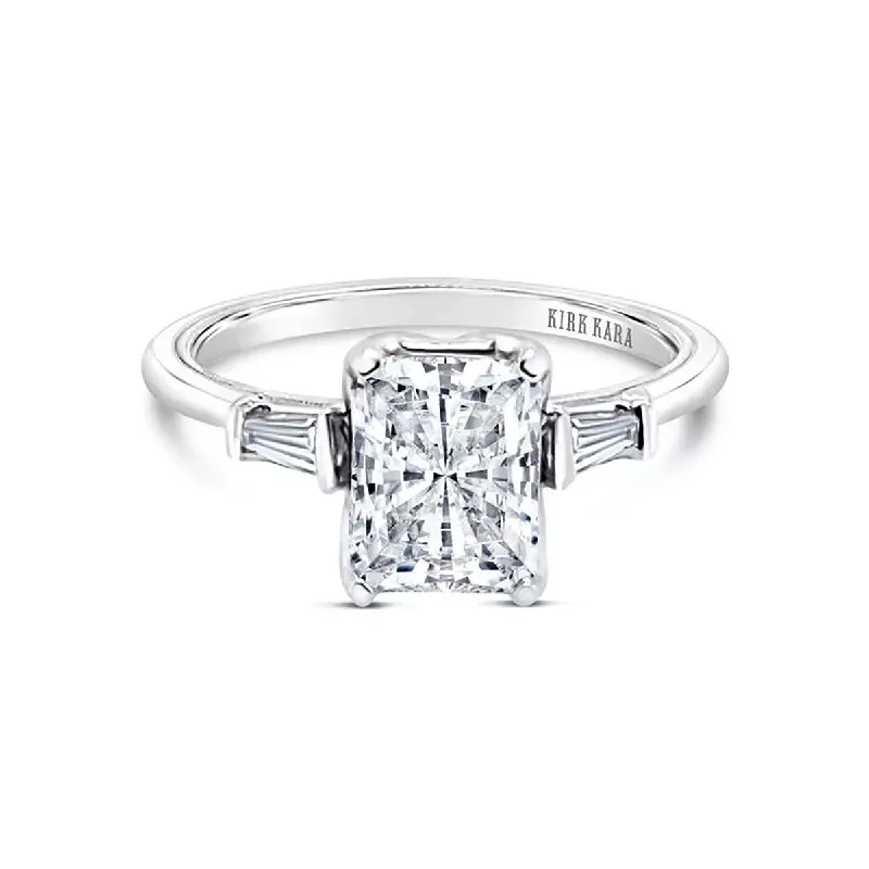 Ladies engagement rings celtic shine -3 Stone Baguette Diamond Engagement Ring Setting