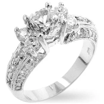 Ladies engagement rings ever glow -Colette Romantic Round Cut Engagement Ring | 2.1ct