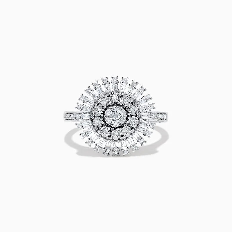 Ladies rings flash radiance -Classique 14K White Gold Diamond Ring