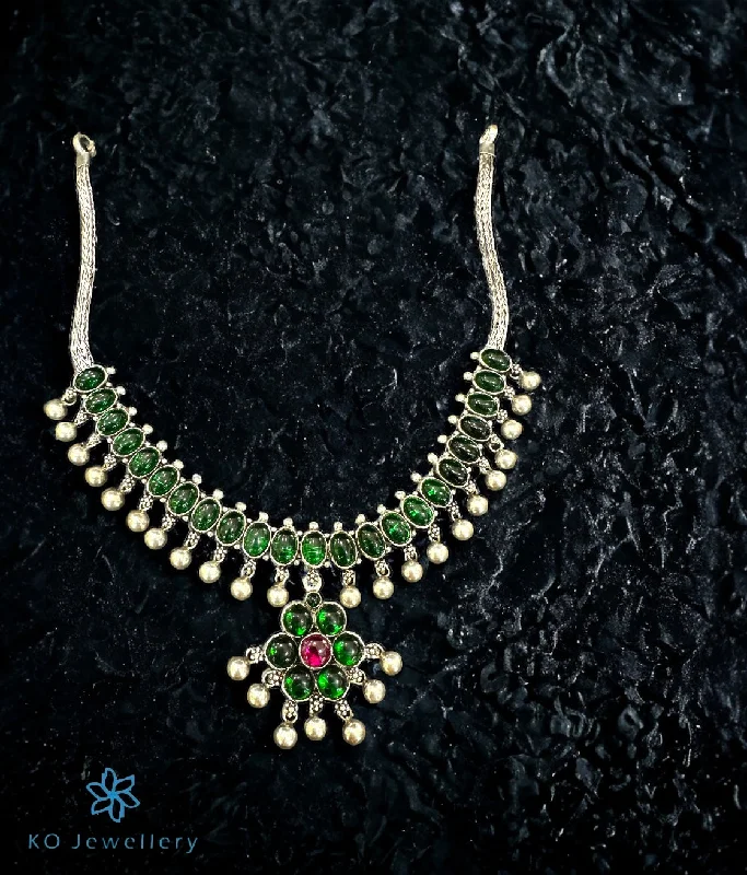 ladies necklaces fashion-The Rangana Addige Silver Necklace (Oxidised)