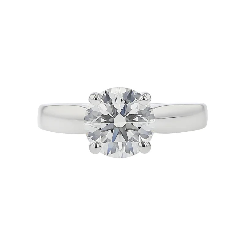 Ladies engagement rings gust glow -Brilliant Diamond Solitaire Engagement Ring