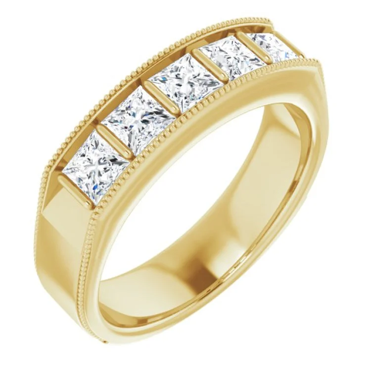 Ladies rings sleek shine -14K Yellow 3/8 CTW Natural Diamond Ring