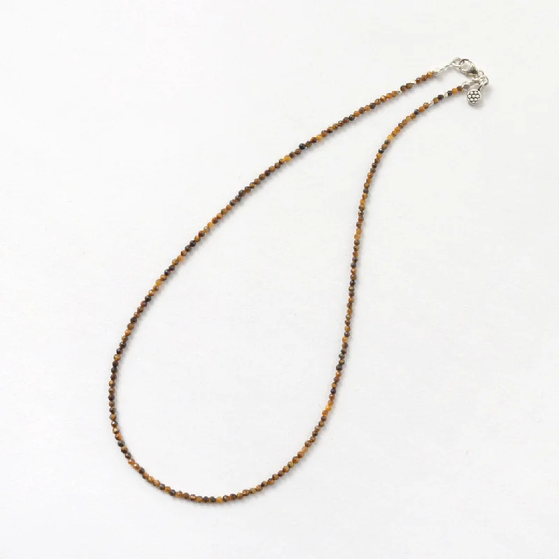 ladies necklaces dazzling-PHADUA / Tiger Eye (2mm) Cut Beads Necklace/Anklet