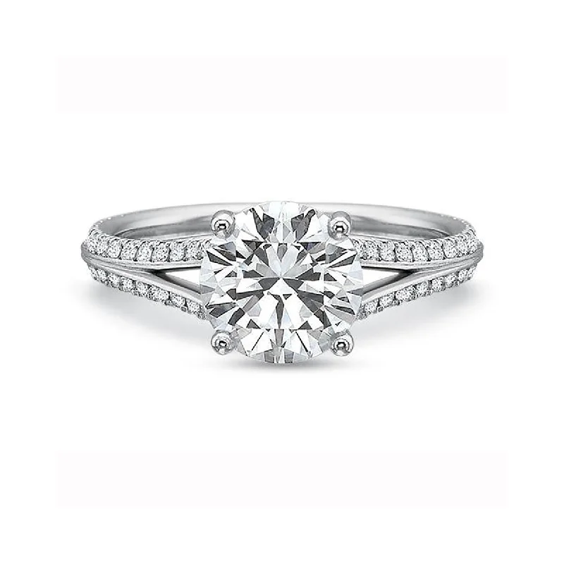 Ladies engagement rings dual shine -New Aire Diamond Engagement Ring Setting