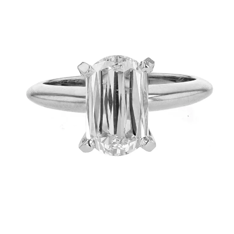 Ladies engagement rings stem charm -LAmour Brilliant Diamond Solitaire Engagement Ring