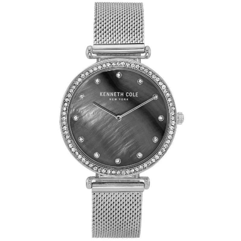 ladies bracelets delicate-Kenneth Cole Women's Quartz Watch - Grey Mother of Pearl Dial Bracelet | KC50927001