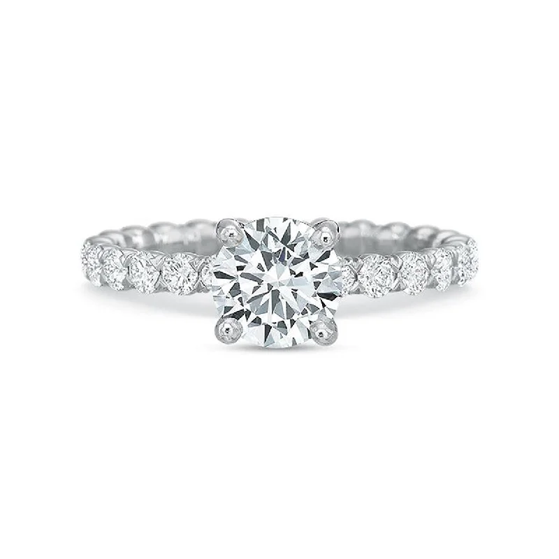 Ladies engagement rings zest radiance -Modern Classic Diamond Engagement Ring Setting