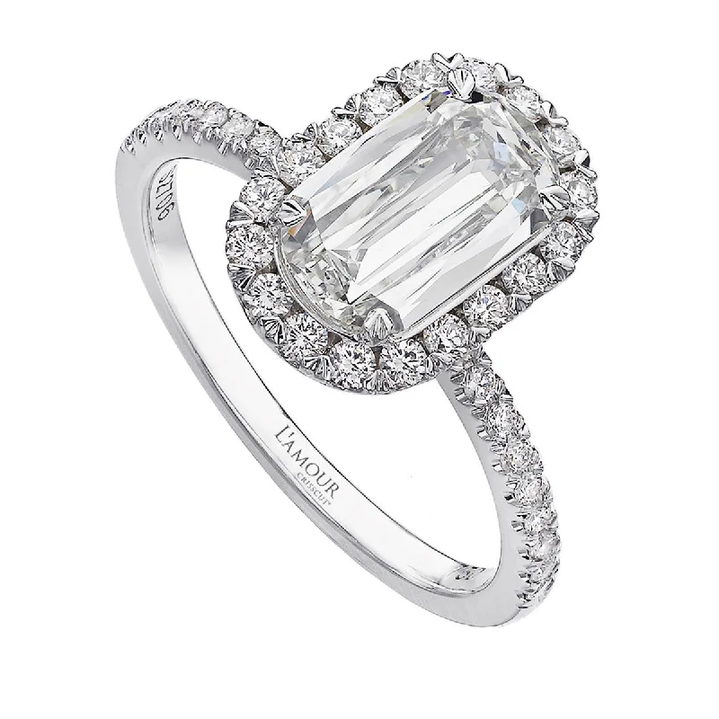 Ladies engagement rings seek shine -L'Amour Crisscut Diamond Engagement Ring