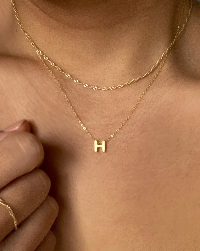 ladies necklaces daily-H - Alphabet Necklace