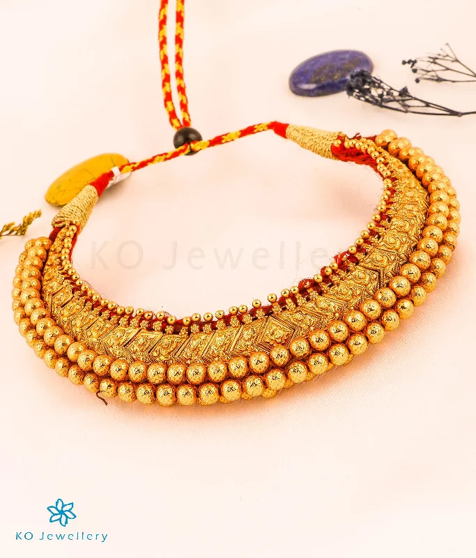 ladies necklaces maintenance-The Vedya Silver Maharastrian Thushi Necklace