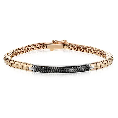 ladies bracelets exclusive-Men's Bracelet In 14k Gold With Diamonds LB2392