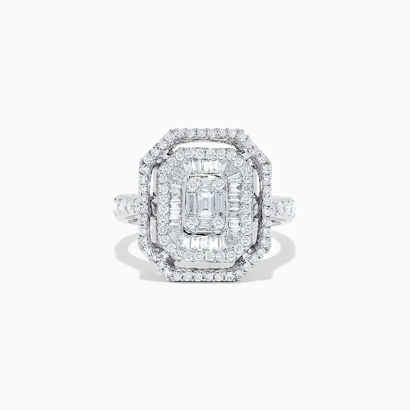 Ladies rings best glow -Classique 14K White Gold Diamond Ring