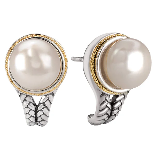 Ladies earrings dust shine -Ladies Fashion Pearl Earrings