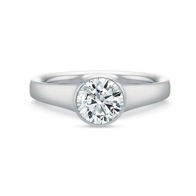 Ladies engagement rings tide charm -Modern Classic Solitaire Diamond Engagement Ring Setting