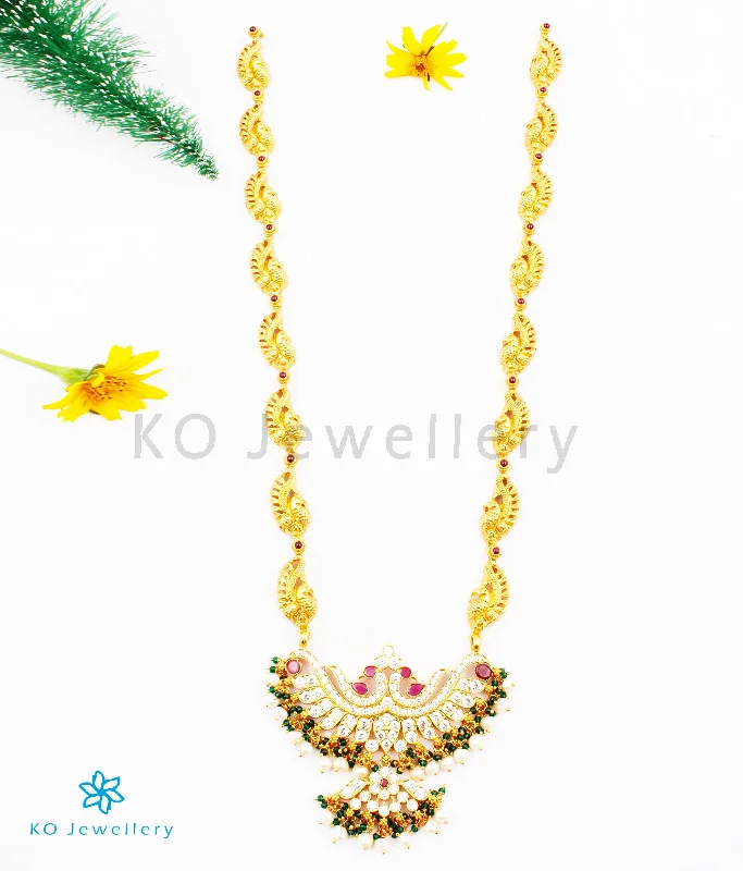 ladies necklaces memory-The Ninasam Silver Peacock Necklace