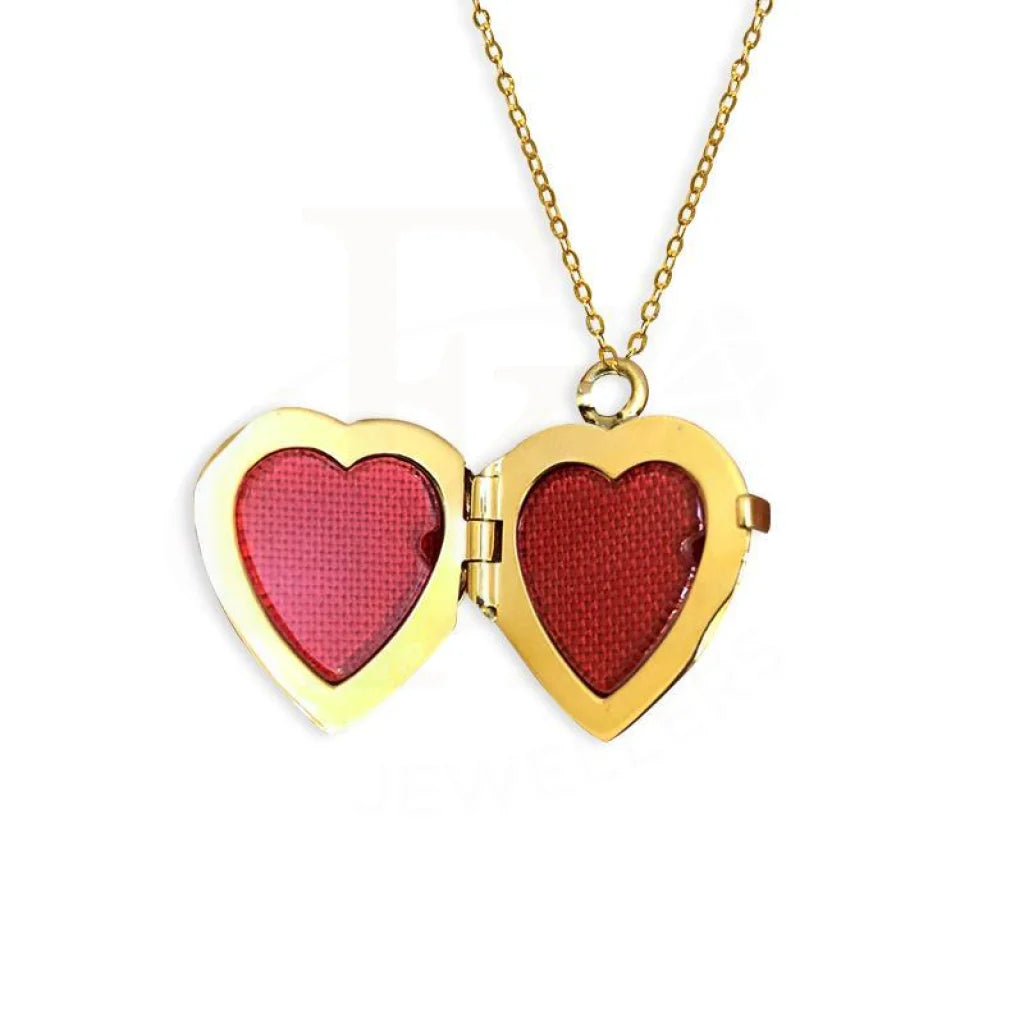 ladies necklaces amethyst-Gold Heart Necklace (Chain with Pendant) 18KT - FKJNKL1516