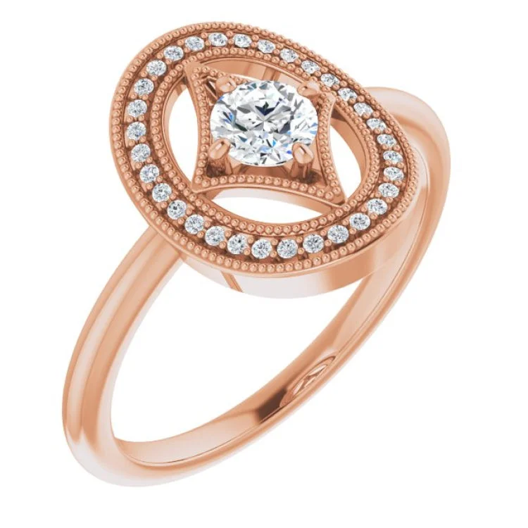 Ladies rings nick shine -14K Rose 1/3 CTW Natural Diamond Ring